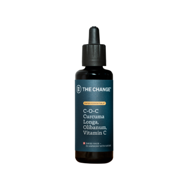 BE THE CHANGE C-O-C Curcuma Longa, Olibanum, Vitamin C Miron glass