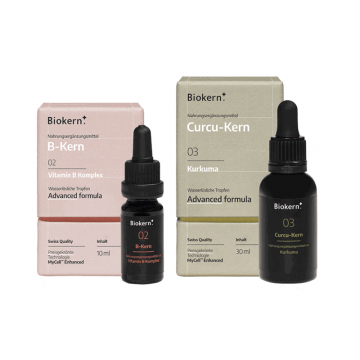 Biokern Anti-Aging Duet Curcu-Kern Kurkuma & B-Kern Vitamin B Komplex 1x10 ml + 1x30 ml